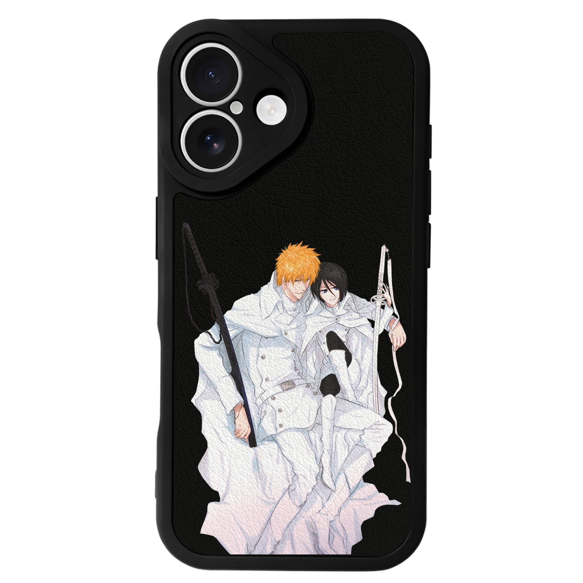 ブリーチ 黒崎一護（くろさき いちご）BLEACH Kurosaki Ichigo 【iPhone 16シリーズ対応】シリコンスマホケース（レザー調） 材質：シリコン